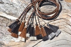 Braided Horsehair Stampede String Mule Tail Tassels Cotter Pin – Assorted Colors