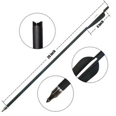 20Inch Crossbow Bolts OD 8.8MM LED Lighted Nocks 100Grain Hunting Broadheads