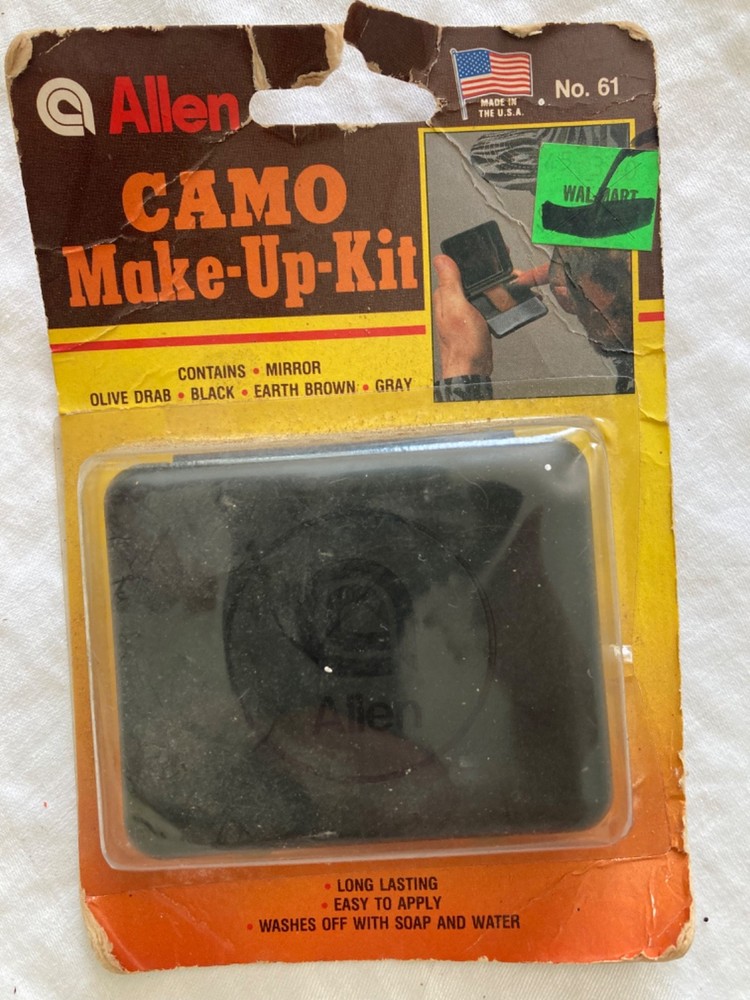 VTG NEW ALLEN #61 CAMO MAKE-UP KIT COMPAC USA RARE VINTAGE NOS CAMOUFLAGE KIT