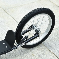 Youth Scooter Kick Scooter Front and Rear Dual Brakes, Black