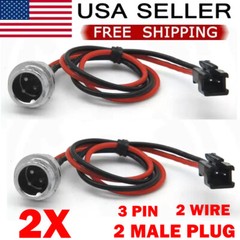 2X 3 Pin 2 Male Plug 2-Wire Hoverboard Charging Port For Scooter Charger Cable