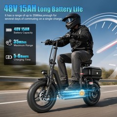 New Electric Scooter with Seat, Commuter Foldable, 1200W 13Ah Battery 25mph US