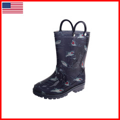 Josmo Boys Unisex Kids Fun Colors Outdoor Rain Boot Sharks 9 Medium Toddler