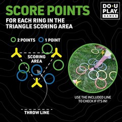 Trigo Portable Ring Toss Game for Kids & Adults Indoor Outdoor Fun Portable Y…