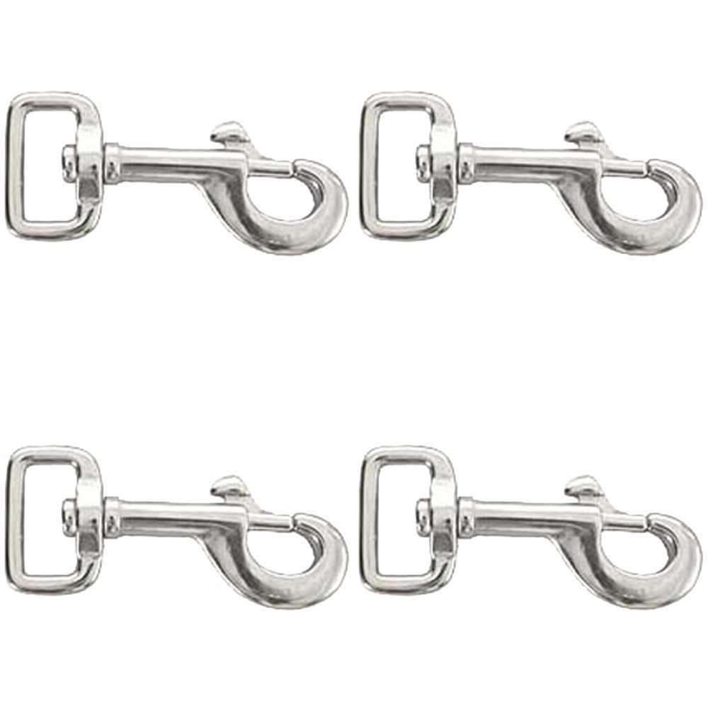HIlason 1 Inch X 3 1/4 Die Cast Bolt Snap Nickel Plated Set Of 4