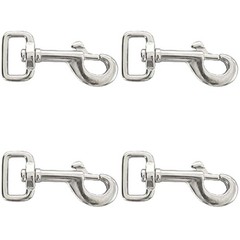 HIlason 1 Inch X 3 1/4 Die Cast Bolt Snap Nickel Plated Set Of 4