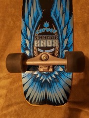 Vintage Carver Taylor Knox Pro Model Surf Skateboard With Roundhouse Wheels