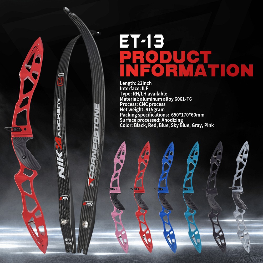ILF 68′ Recurve Bow 20-40lb Archery 23″ Riser Takedown Competition Shooting Hunt