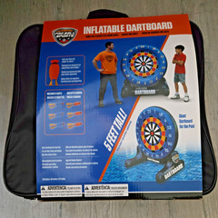 Pro Ball Sports Inflatable Dartboard 5 ft Tall Includes 6 Darts Land/Water Use