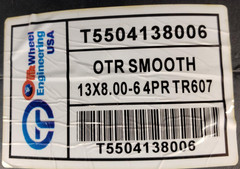 OTR SMOOTH TIRE 13×8.00-6 13×800-6 13×8-6 13/8.00-6 13/800-6 13/8-6 Go Kart Cart