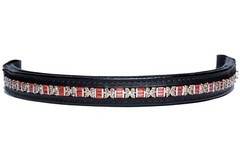 Browband People On Horses, Aztec Champagne/Orange CZ in – 1 3/4″ Endloop