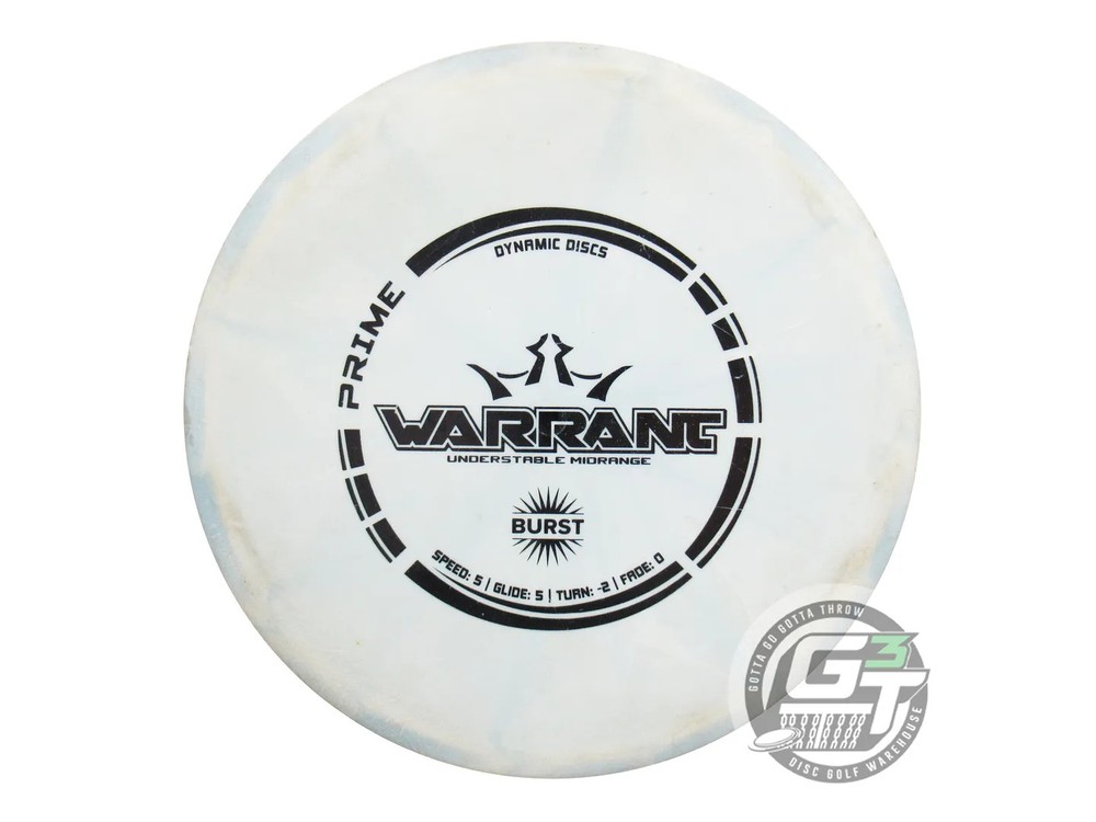 USED Dynamic Discs Prime Burst Warrant 178g Sky Blue Black Stamp Midrange Disc