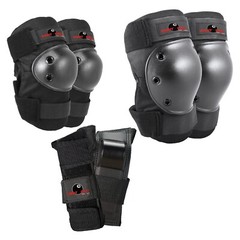 Eight Ball Kids Black Wrist Knee Elbow Pads Multi Sport Protective Pad Set, NIP