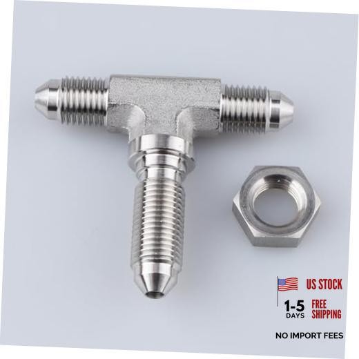 Stainless Steel -3 AN Male Flare Bulkhead Tee, 3 Way x AN3 Brake 3AN 3 Way Tee