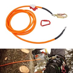 5/8in 16ft Flip Line Steel Wire Core Flipline Kit Tree Climbing Lanyard w/Lock