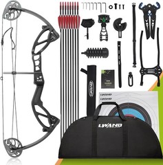 Archery Compound Bow Set 15-30lb Adjustable Draw Weight 260 FPS Right Hand (A038