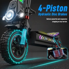 ZIPPYGO JL86 Pro 10000W Electric Scooter for Adult 55MPH Dual Motor Audio Player