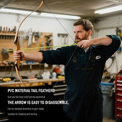 31″ Pure/Mixed Carbon Arrows 2″ Vane Spine 350-500 Compound Recurve Bow Hunting