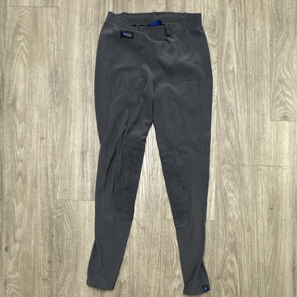 Irideon Women’s Black Knee Patch Breeches Size L Cotton Blend Made in USA