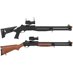 UKARMS M186 Spring Powered Airsoft Shotgun w/ Red Dot Sight by AGM M186