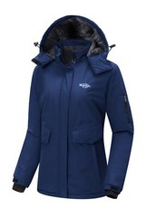 Wantdo Women’s Ski Jacket Waterproof Winter Coat Windproof Warm Fleece Raincoat