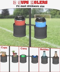 Queension Manual Flip Scoreboard with Stand, Cornhole Scoreboard with Drink H…