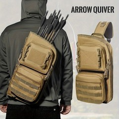Archery Back Arrow Quiver Dual Side Carry Extendable Hunting Practice Bag