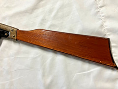 Vintage Antique MARX Wood Metal Pop Cork Gun Rifle Made in Great Britain