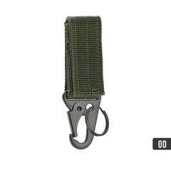 2PCS Tactical Nylon Webbing Buckle Carabiner Molle Belt Clip Key Ring Holder