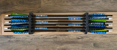 (12) Rose City PO Cedar NIGHTFALL 5S 11/32″ PAINTED & MATCHED 55-60# Arrows [v5]