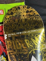 SUPER RARE Spiderman Gold Holofoil Black Suit HUF Skateboard Deck Marvel Comics