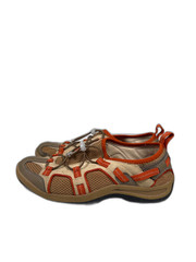 Lands End Women’s Tan/Orange Trekker Hiking Water Trail Shoes – 9