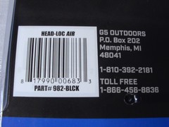 G5 Outdoors Head-Loc Air Quiver 4-Arrow Ultra Lightweight Easy Install BLK