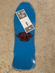 Powell Peralta 80s Reissue Skull & Sword Skateboard Deck Blue Bones Brigade