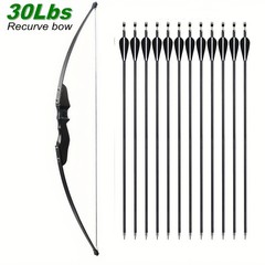 52″ RTH Recurve Bow and Arrow Set Archery for Beginner Outdoor Hunting Play Gift