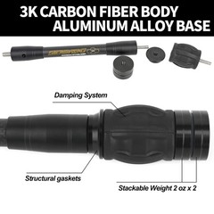 Archery Bow Stabilizer for Compound Bow, 3K Carbon Fiber 6″, 8″, 10″, 12″ Rod…