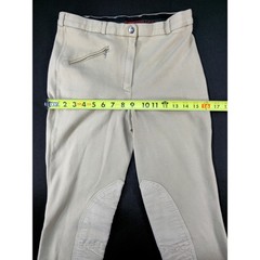 Vintage TuffRider Women’s Front Zip Knee Patch Jodhpurs Breeches Tan Size 30