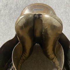 Albion Horse Saddle 16.5 M Brown Leather Made In England – * Some Damage *
