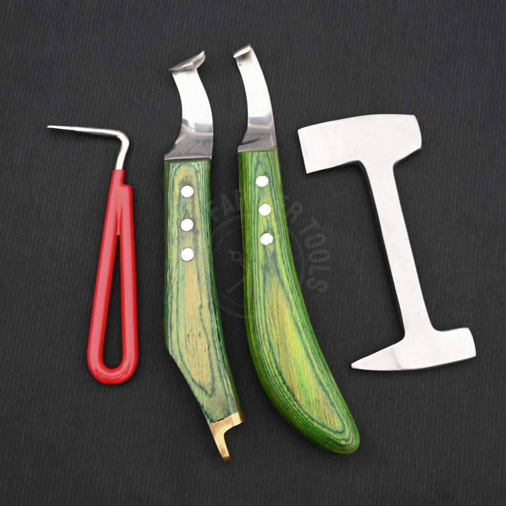 6 in 1Horse Farrier Tools Kit Hoof Care Set 12” Nipper Clincher Buffer & Knife