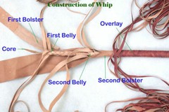 Kangaroo Hide Bull Whip 04 to 16 Feet, 16 Plaits Indiana Jones Bull Whip