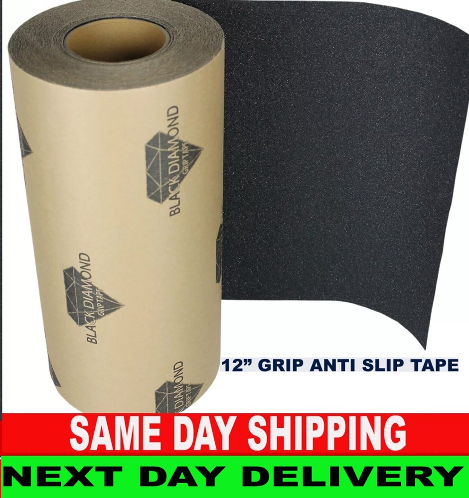 12″ x 10′ BLACK DIAMOND Roll NonSkid Tape Anti Slip Tape Grip ULTRA Grit