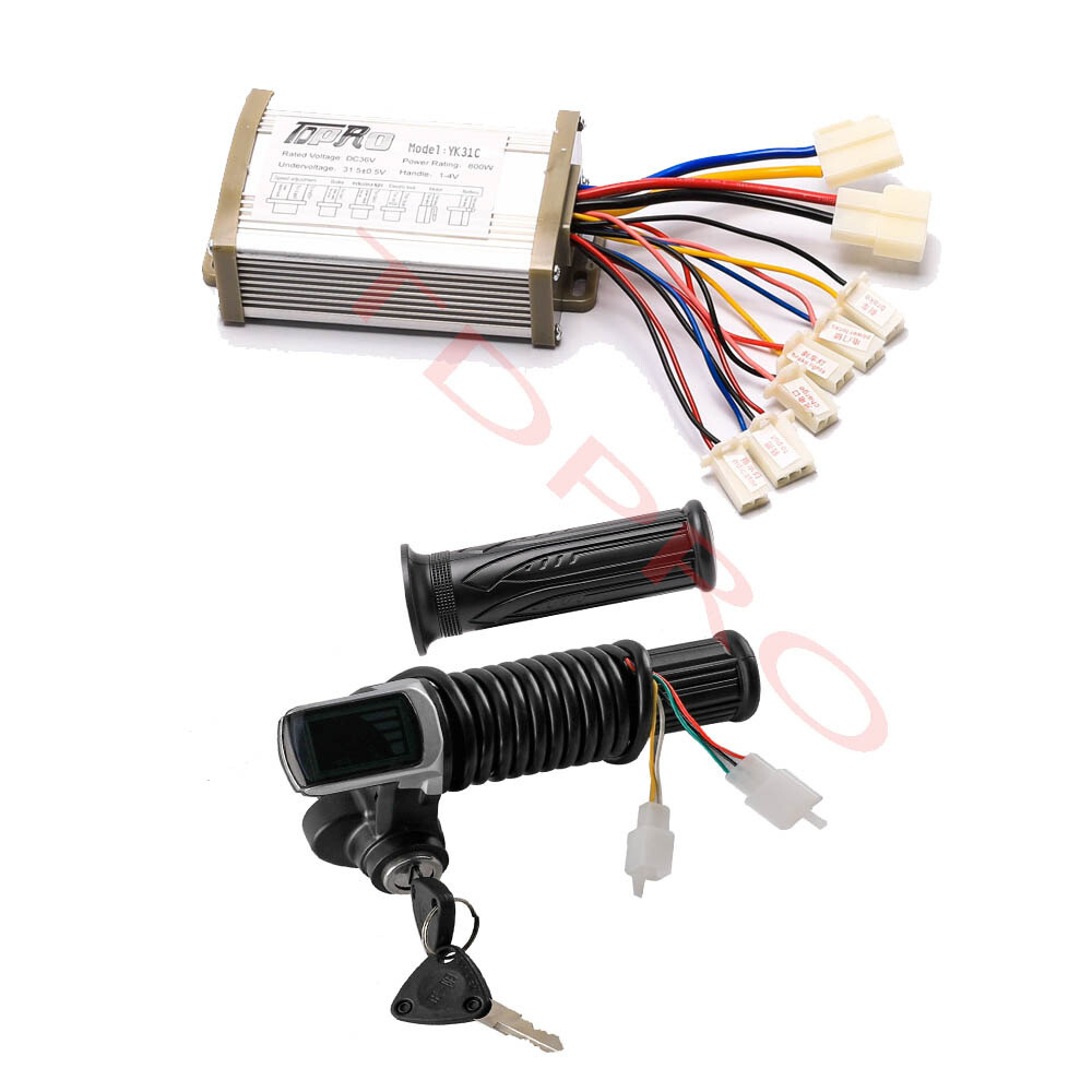 36V 800W Brush Speed Controller + LCD Throttle for Electric Scooter e Bike Razor