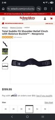 Total Saddle Fit Shoulder Relief Western Cinch Black 32″ Fleece, Felt, Neoprene