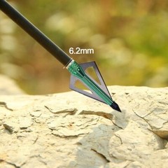 12Pcs 30» Archery Carbon Arrows 100 grain Broadheads Quiver Bow Target Hunting