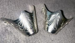 New Western Cowboy Boot Toe Tip Rand Cap Silver Engraved – Large – Pair / Set
