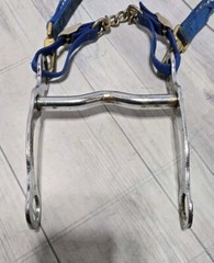 BLUE NYLON BRIDLE & Standard 5.5″ Correction Bit HORSE Accessory