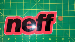 Large Glossy Vinyl Sticker Red Black Logo Decal 8 Inch Laptop Car Skateboard