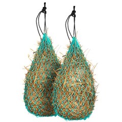 Majestic Ally 2 pcs Slow Feed 42” Hay Net with soft 2″x2″ holes for Horses