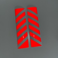 Reflective Safety Chevron Stickers for Givi Trekker Outback Side Panniers