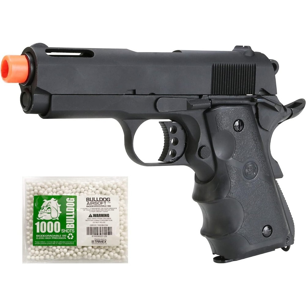 SRV10 SR1911 300 FPS Metal Green Gas Blowback GBB Airsoft Pistol Handgun 13 RDS